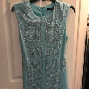 Light Blue Studded Cocktail Dress